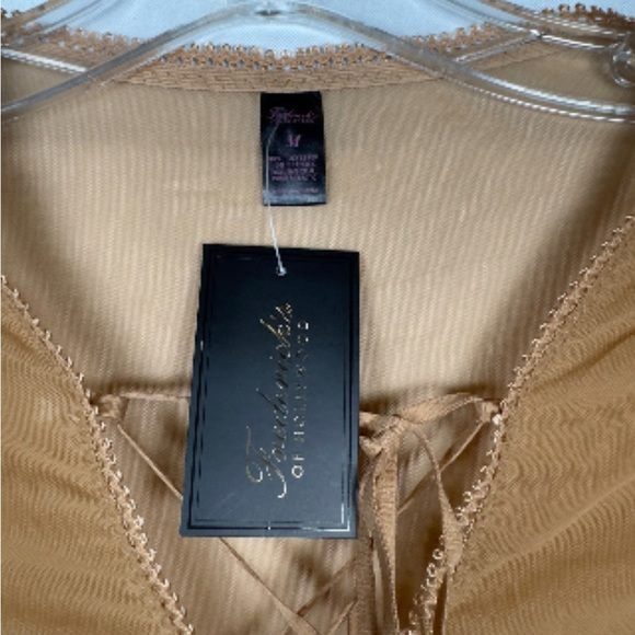 🤎 Frederick's Of Hollywood Lingerie Lola Lee Long Sleeve Brown Bodysuit NWT 🤎 - Picture 9 of 10